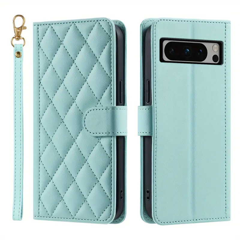 pu leather flip case for google pixel 8 7 pro 8a 7a 6a lanyard wallet card slot magnetic stand phone bag cover details 5