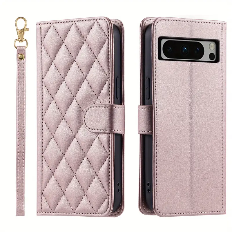 pu leather flip case for google pixel 8 7 pro 8a 7a 6a lanyard wallet card slot magnetic stand phone bag cover details 6