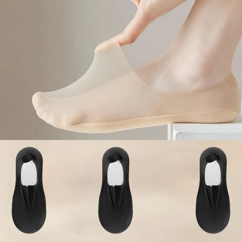 ✨Ultra Thin Liner Socks Non Slip ComBed Cotton No Show Socks