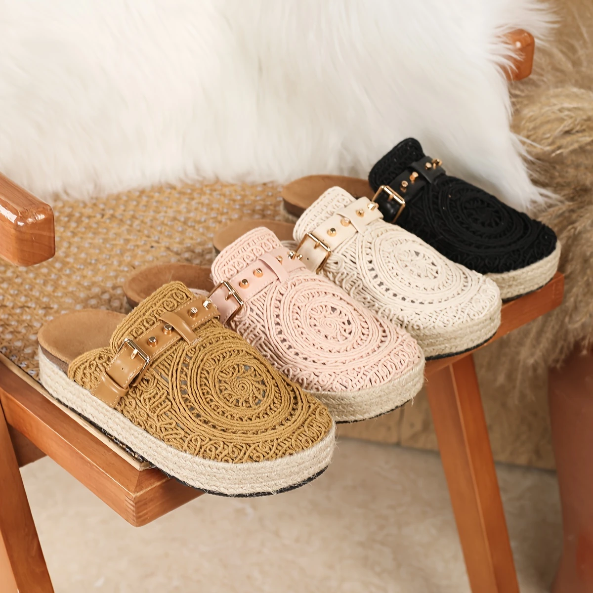 Women's Elegant Summer Vacation Style Slip-On Sandals