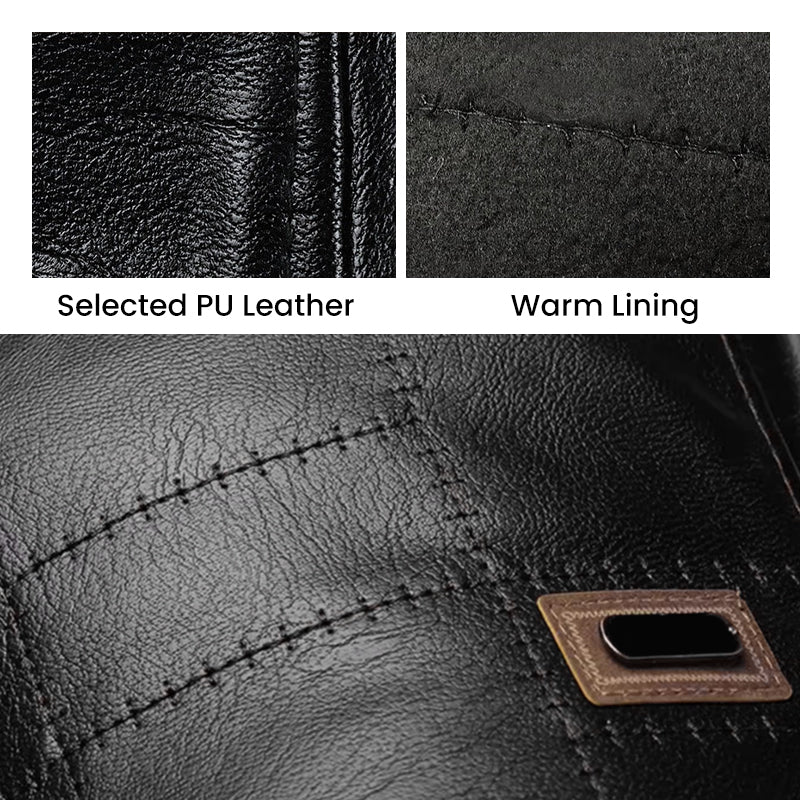 Best🎁-🔥Give the elders a warm winter🍃Plush leather beret