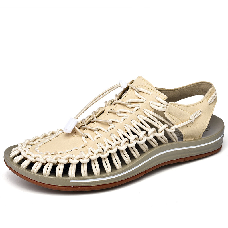 Woven sandals men's outdoor beach shoes