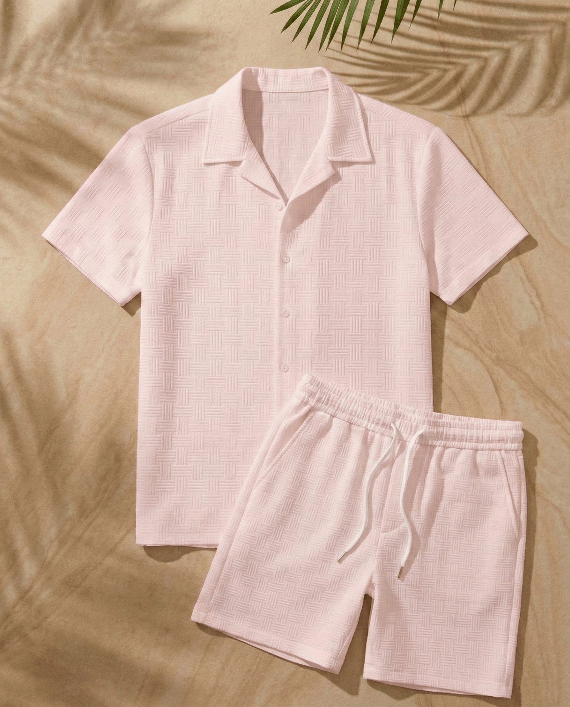 🔥Men's Camp Collar Shirts Two-piece Set