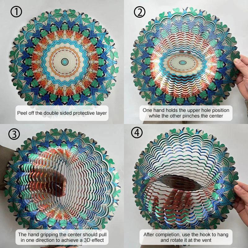 🔥2025 Hot Sales-50% OFF 3D Colorful Wind Spinning Mandala
