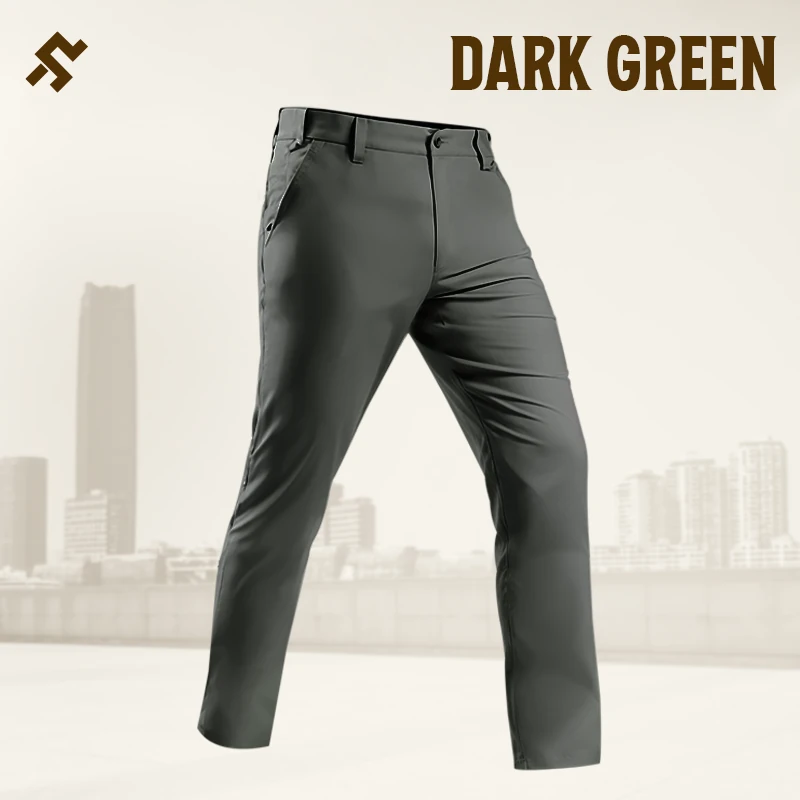 GlideActive - Men's Active Khaki Pants With Expandable Waistband