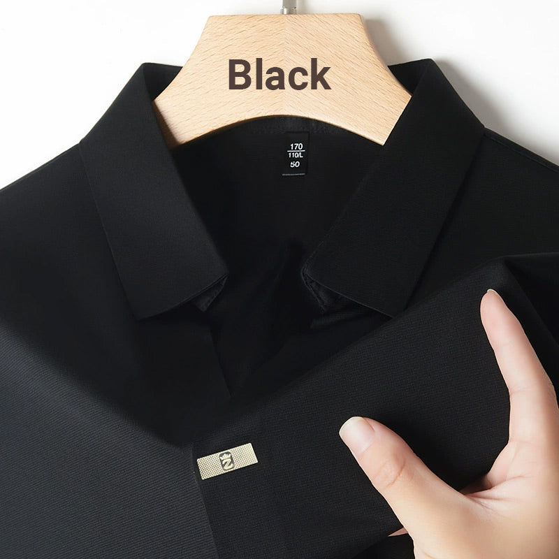 Men’s Casual Lapel Breathable Wrinkle-free T-shirt