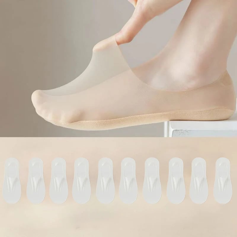 ✨Ultra Thin Liner Socks Non Slip ComBed Cotton No Show Socks