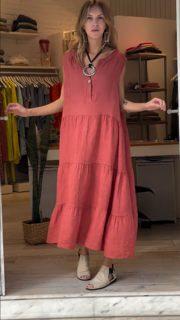 Women's Cotton linen casual dress