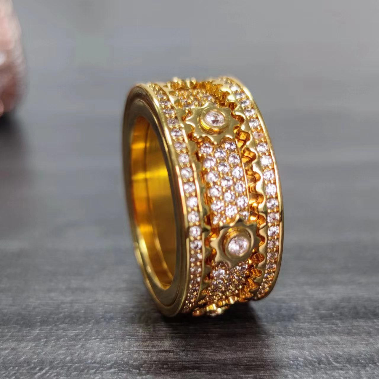 💎Personalized Stress Reducing Rotatable Gear Ring