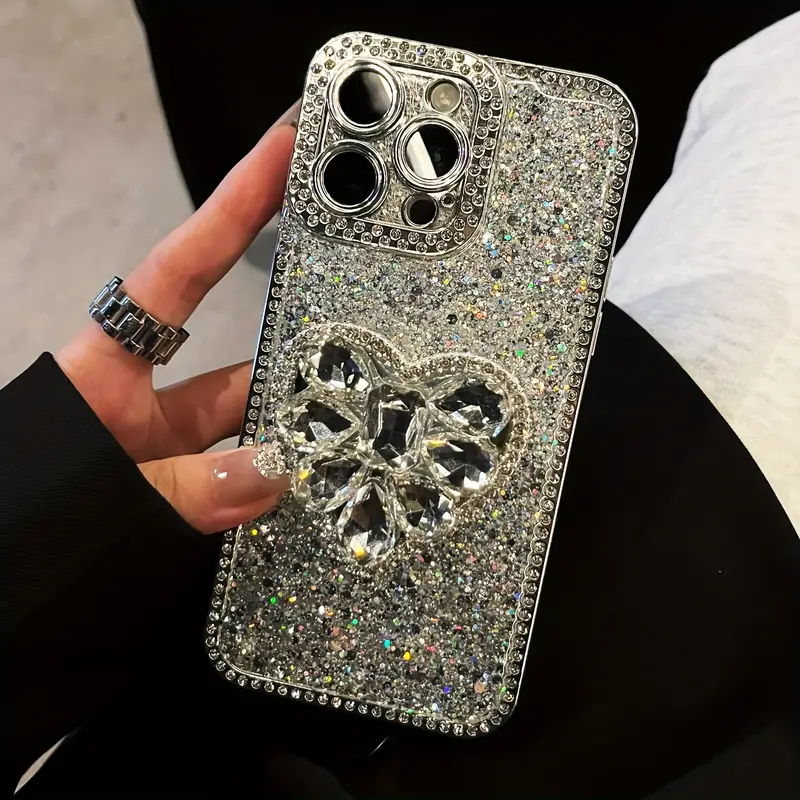 new   niche high end glitter powder glittering drop tape     mobile phone case suitable for   mobile phone for iphone 15 14   11 pro max     with   color bead bracelet goddess same style holiday gift details 4