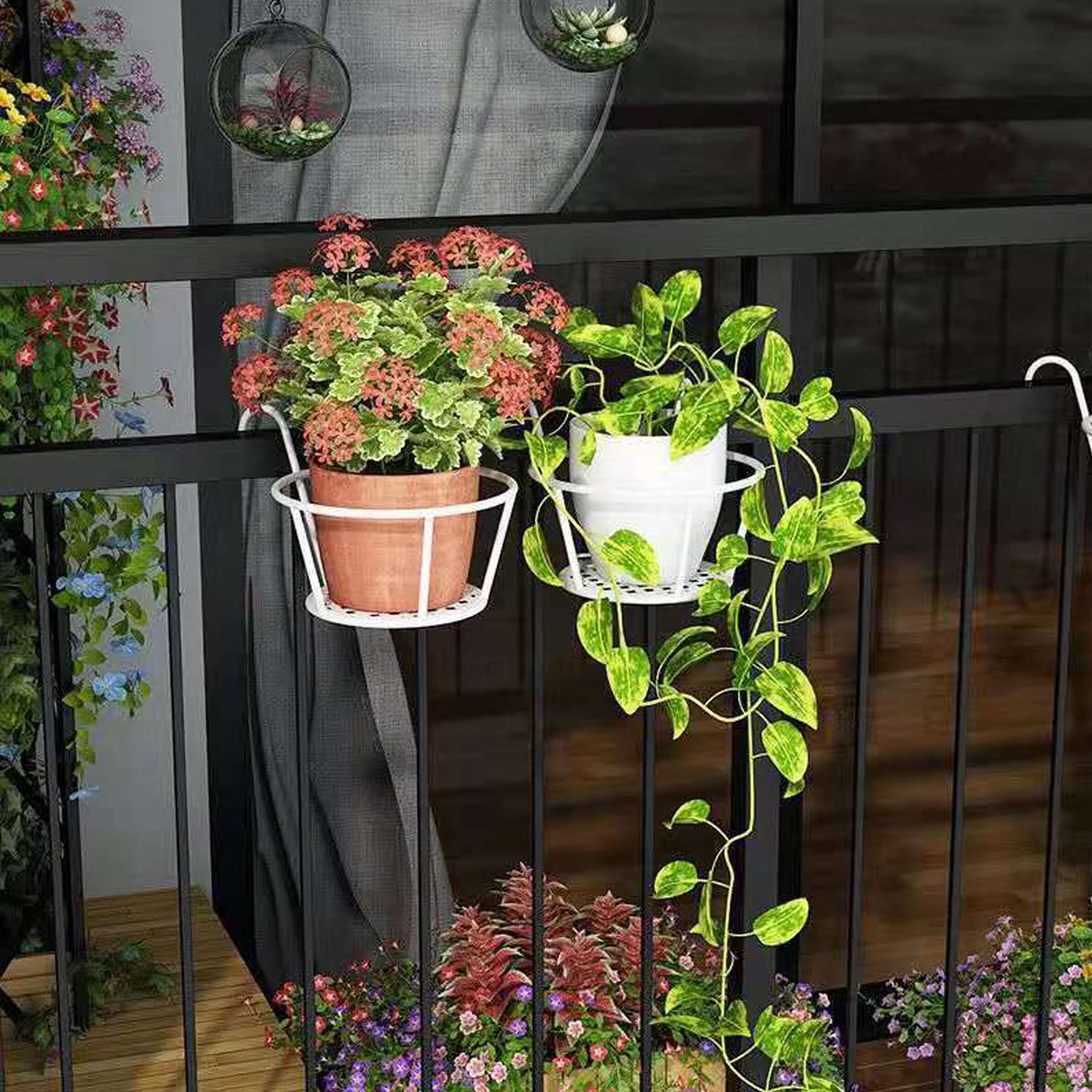 🔥Hot Sales🔥-Balcony Hanging Plant Racks Round Flower -BUY 3 FREE SHIPPING