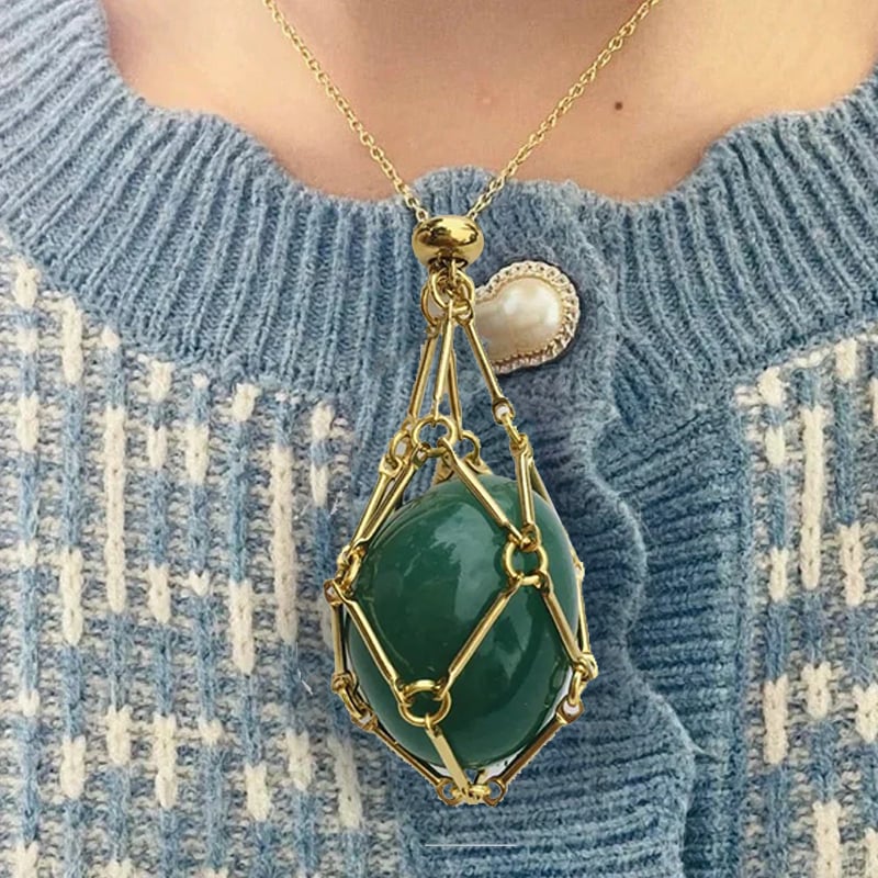🔥2025 Crystal Stone Holder Necklace