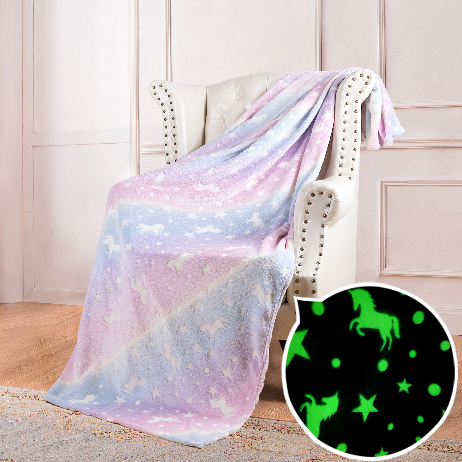 😊Double sided flannel luminous blanket-🔥Buy 2 Save 15%