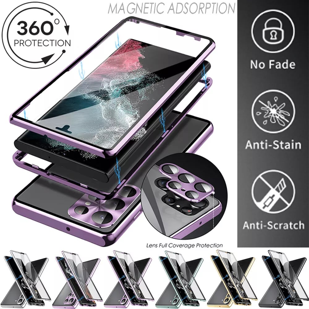 🔥Privacy Protection Technology🔥Magnetic Double Sided Tempered Glass Phone Case