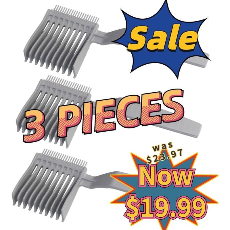 🔥3-pcs Men's Barber Comb Set: Fade, Gradient, & Positioning