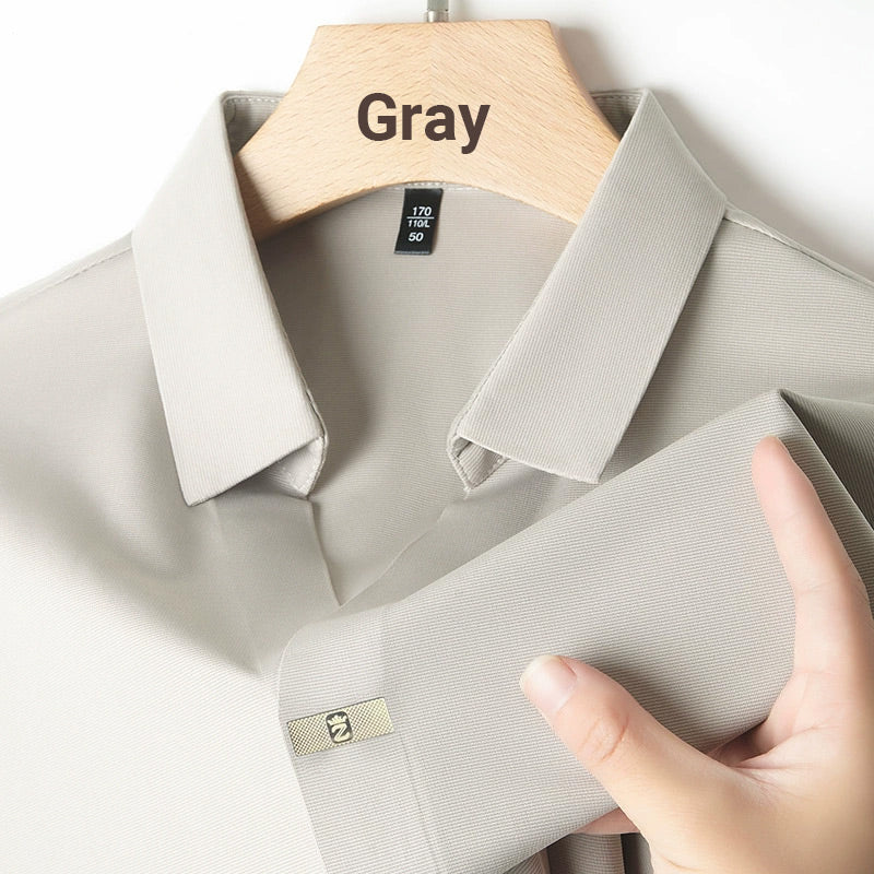 Men’s Casual Lapel Breathable Wrinkle-free T-shirt