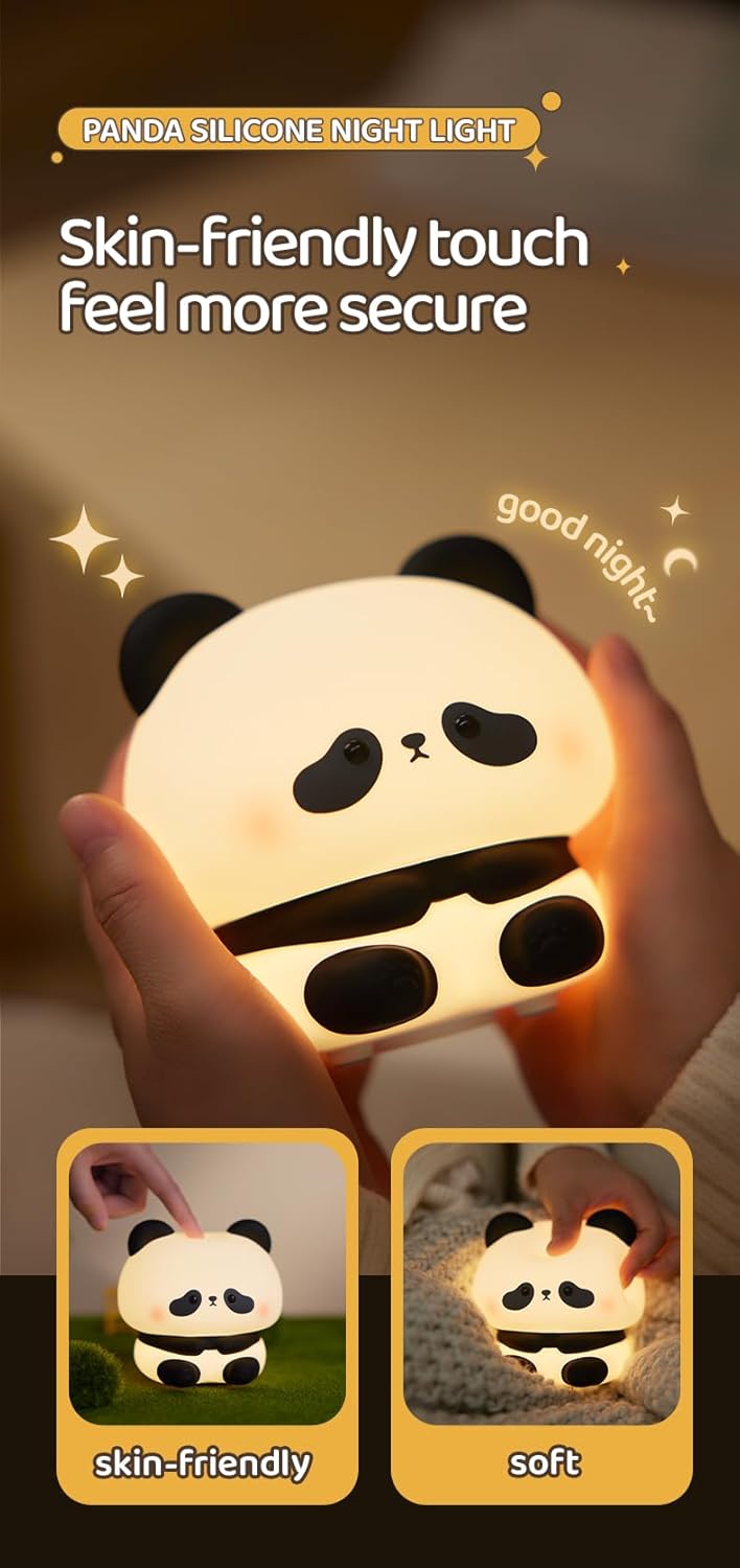 LED- Cute Panda Night Light, Fun Gift for Boys Girls Babies Kids