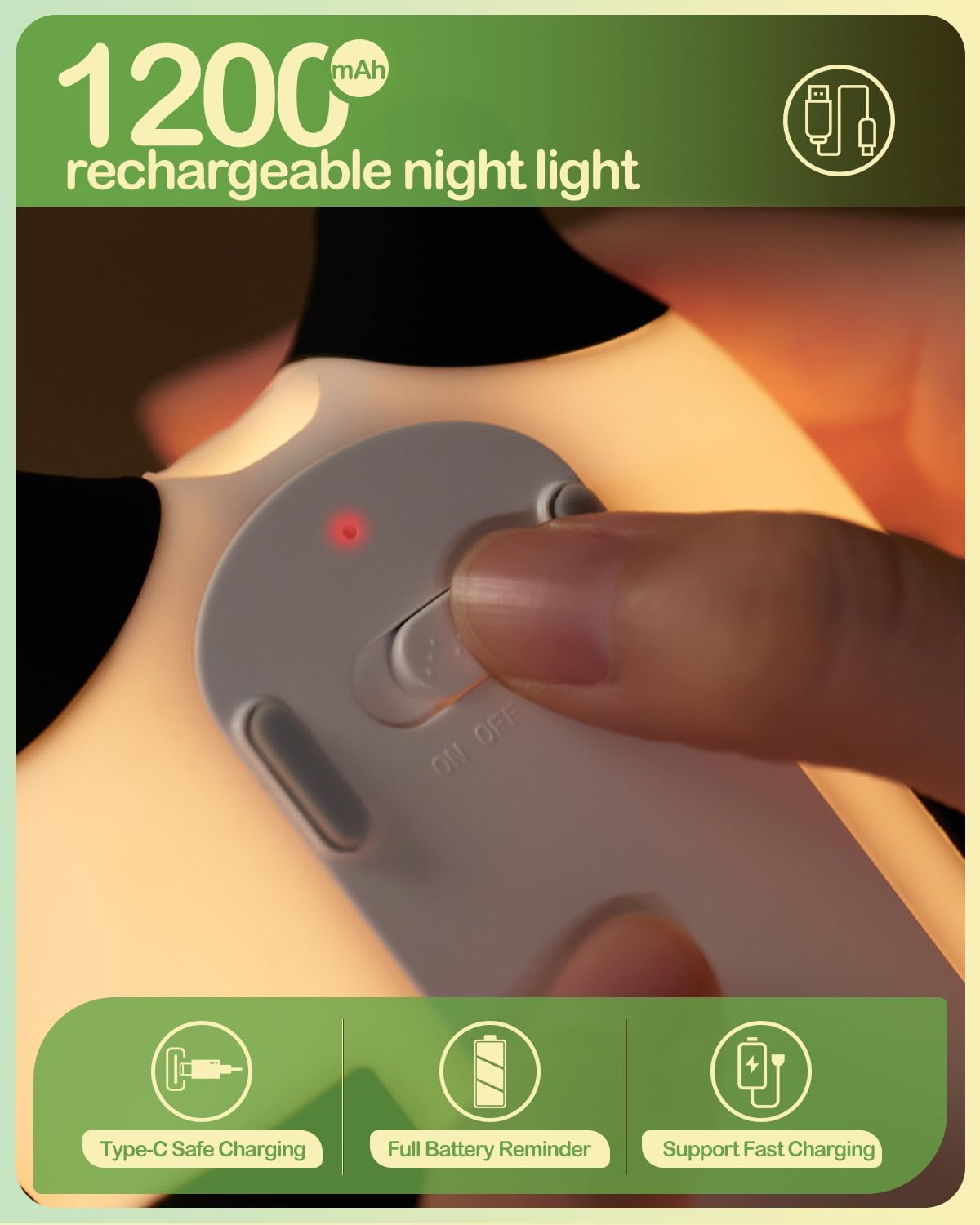 LED- Cute Panda Night Light, Fun Gift for Boys Girls Babies Kids
