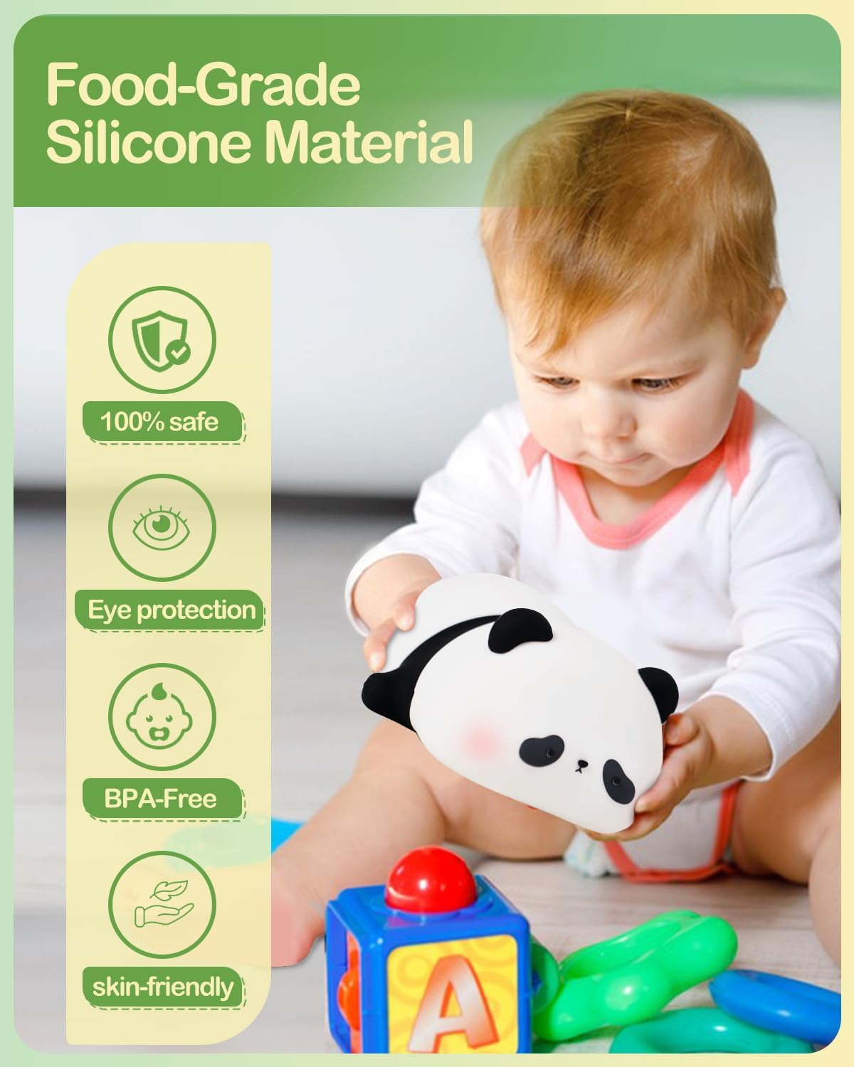 LED- Cute Panda Night Light, Fun Gift for Boys Girls Babies Kids