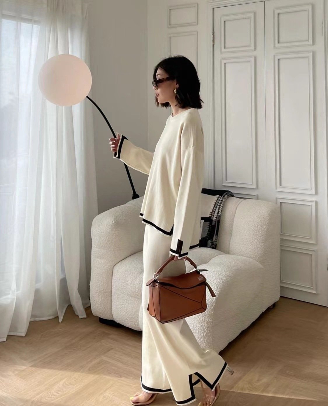 Classy Elastic Knit Lounge Set