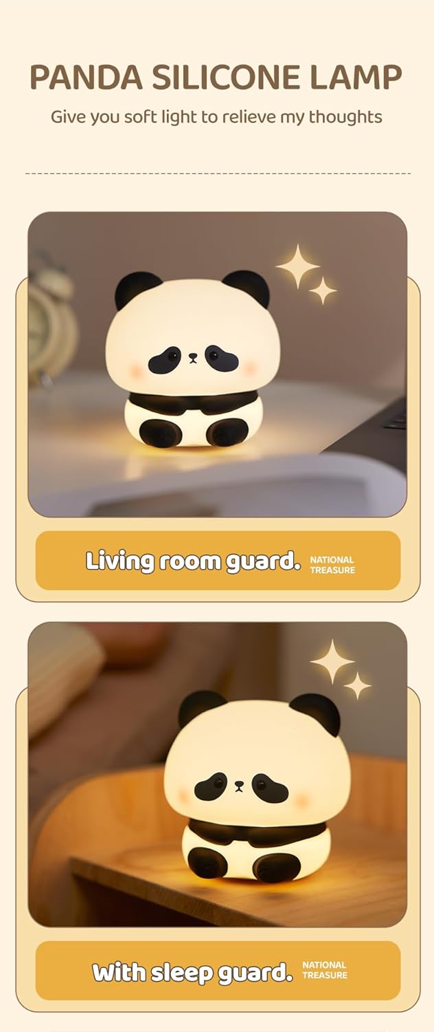 LED- Cute Panda Night Light, Fun Gift for Boys Girls Babies Kids
