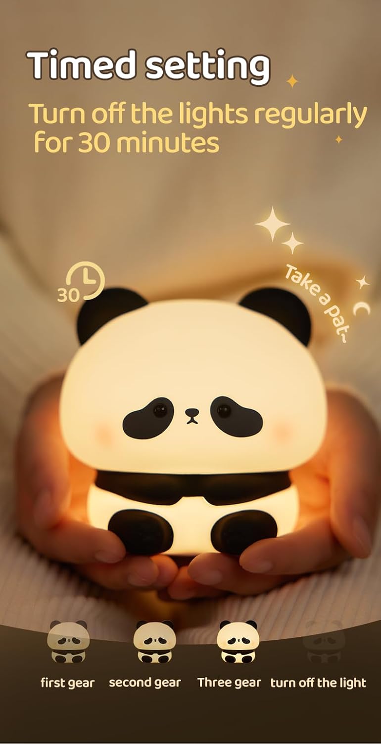 LED- Cute Panda Night Light, Fun Gift for Boys Girls Babies Kids