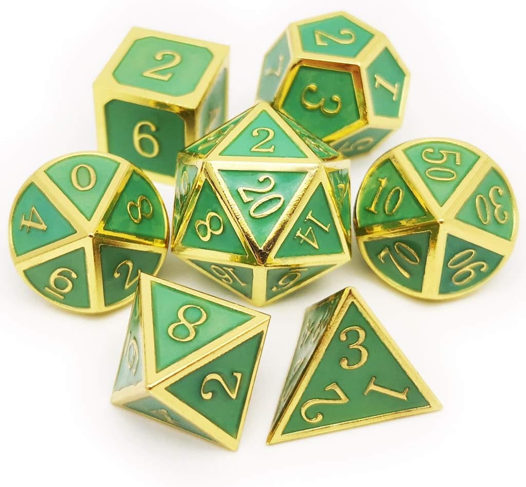 Haxtec Bloodstained Metal DND Dice Set Antique Iron Blood Metal D&D Dice Set Dragon Scale with Leather Dice Bag Bloodsplattered Metal Polyhedral Dice for Dungeons and Dragons TTRPG Gifts