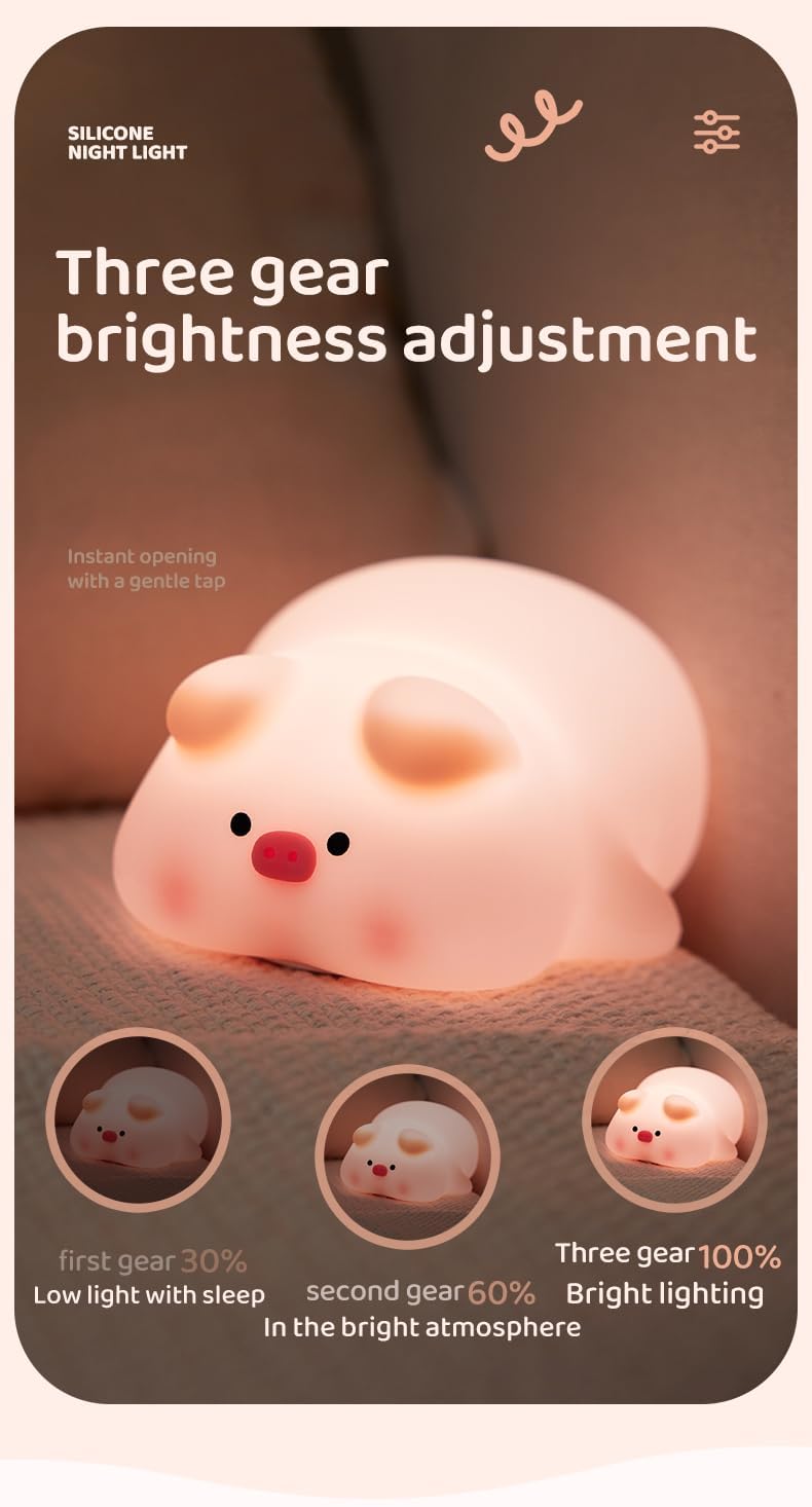 LED- Cute Panda Night Light, Fun Gift for Boys Girls Babies Kids