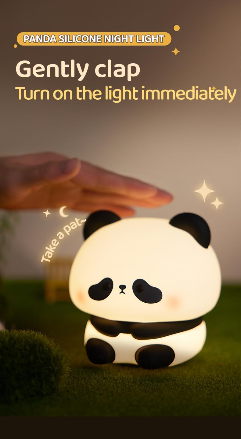 LED- Cute Panda Night Light, Fun Gift for Boys Girls Babies Kids