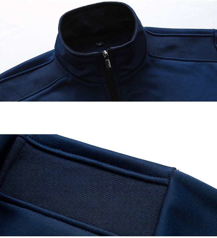  Men's Casual Tracksuit Long Sleeve Full Zip Running Jogging Sweatsuit Athletic Sports Set