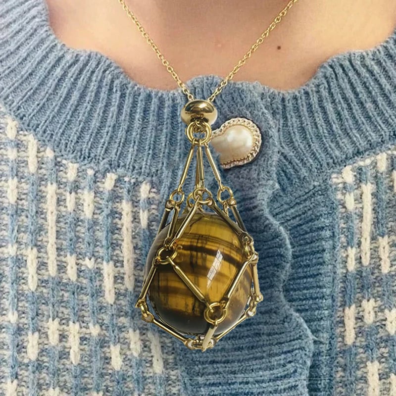 🔥2025 Crystal Stone Holder Necklace