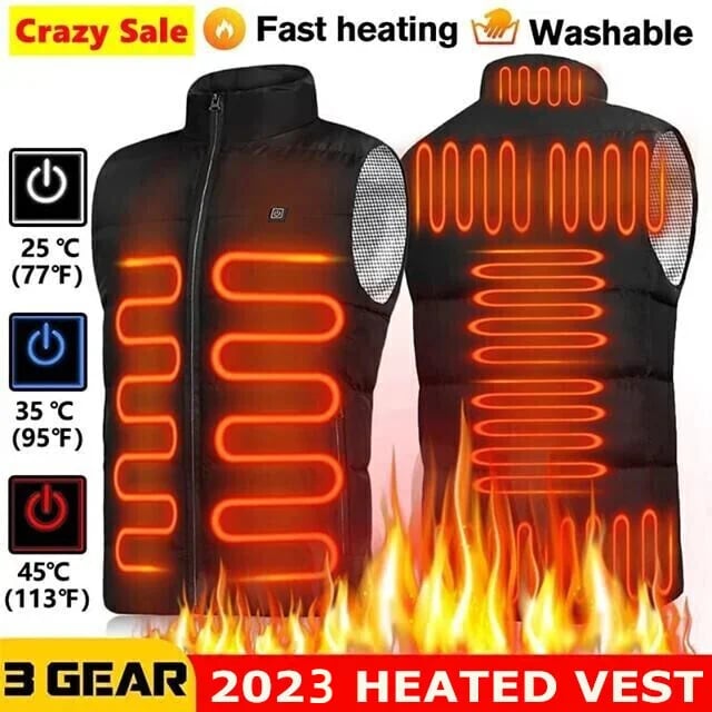 Two-touch LED Controller Heated Vest For Men & Women - Aspassone