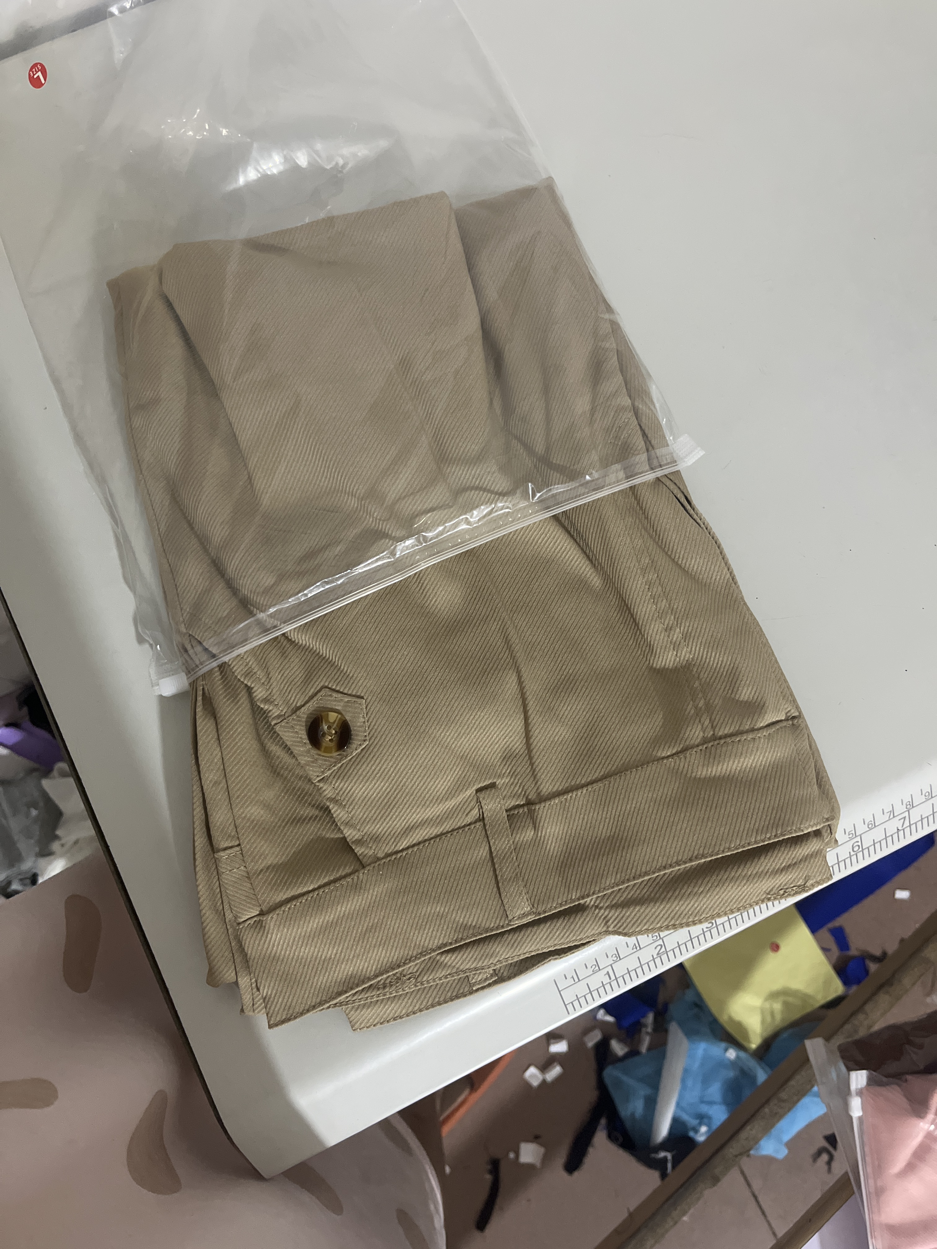 Stretch Twill Cropped Wide Leg Pant