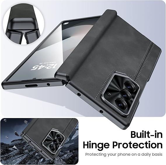  Contact Lens Holder Bearing Protection Integrated Shell Film,Anti-Fall Protective Case For Samsung Galaxy Z Fold 6