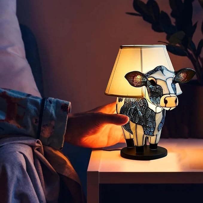 (HOT SALE NOW 50% OFF) -ANIMAL COW TABLE LAMP