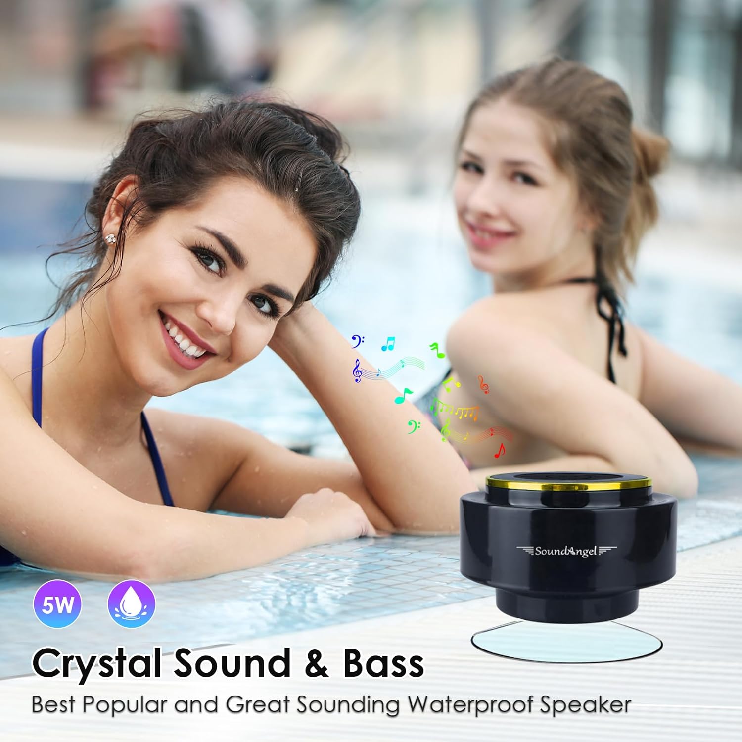 XLEADER, Upgraded, Shower Speaker, Certified IPX7 Waterproof Bluetooth Wireless Speaker with Suction Cup for Bathroom, Built-in Mic, Crystal Sound&Rich Bass,up to 12H Playtime, Ideal Electronic Gifts