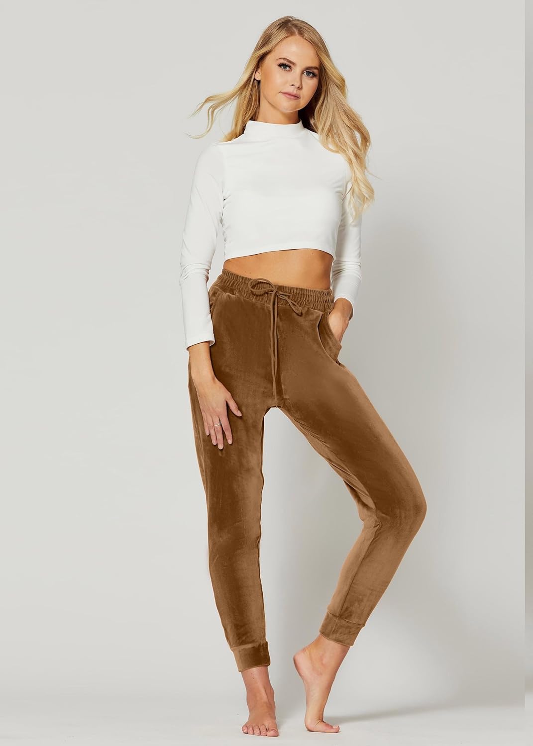 Premium Velvet Leggings for Women - Ultra-Soft Warm Velour Pants