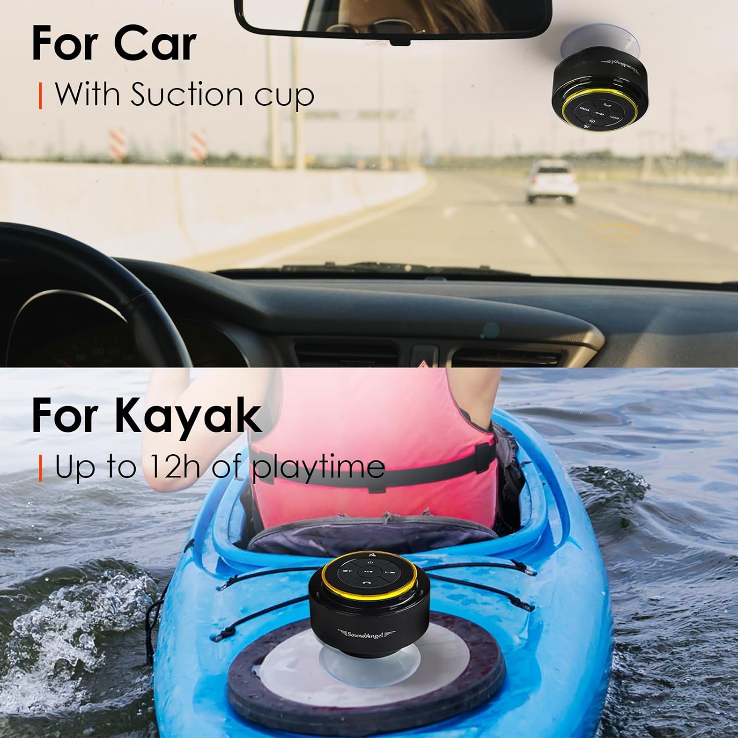 XLEADER, Upgraded, Shower Speaker, Certified IPX7 Waterproof Bluetooth Wireless Speaker with Suction Cup for Bathroom, Built-in Mic, Crystal Sound&Rich Bass,up to 12H Playtime, Ideal Electronic Gifts