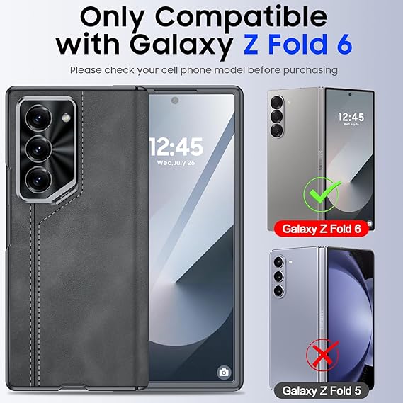  Contact Lens Holder Bearing Protection Integrated Shell Film,Anti-Fall Protective Case For Samsung Galaxy Z Fold 6