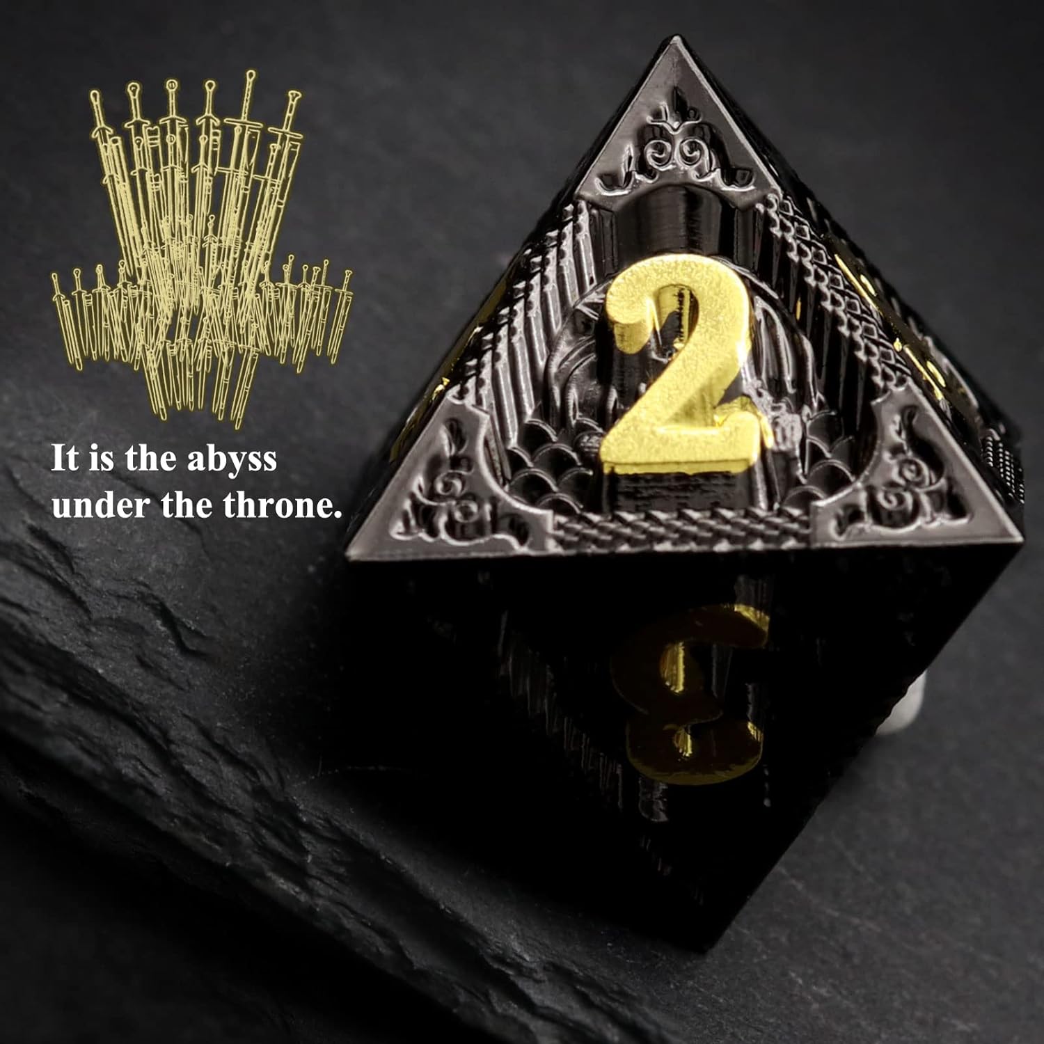 Haxtec Bloodstained Metal DND Dice Set Antique Iron Blood Metal D&D Dice Set Dragon Scale with Leather Dice Bag Bloodsplattered Metal Polyhedral Dice for Dungeons and Dragons TTRPG Gifts
