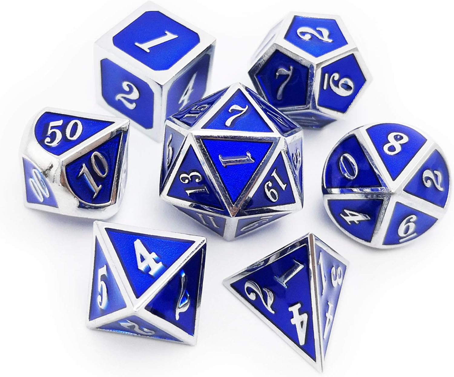 Haxtec Bloodstained Metal DND Dice Set Antique Iron Blood Metal D&D Dice Set Dragon Scale with Leather Dice Bag Bloodsplattered Metal Polyhedral Dice for Dungeons and Dragons TTRPG Gifts
