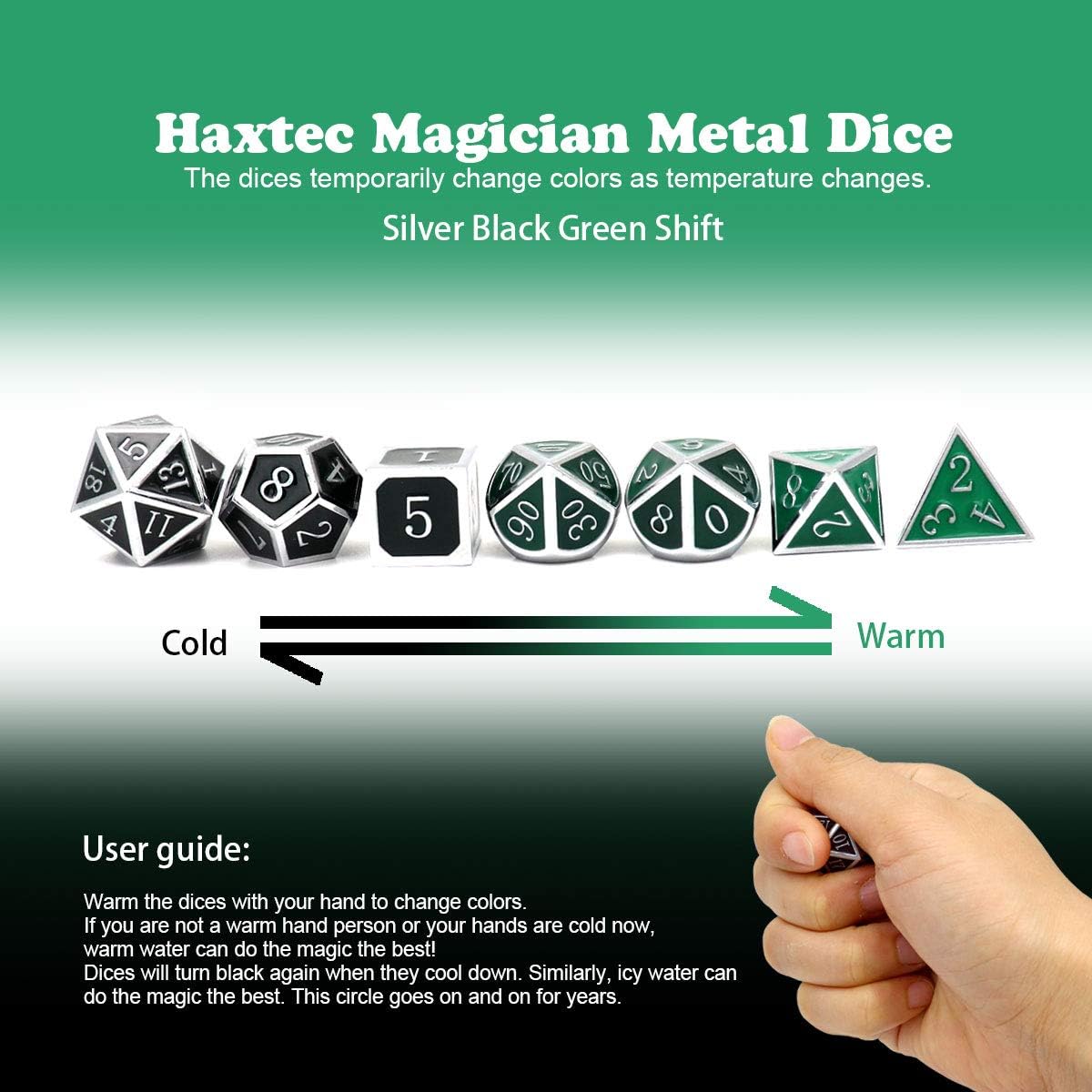 Haxtec Bloodstained Metal DND Dice Set Antique Iron Blood Metal D&D Dice Set Dragon Scale with Leather Dice Bag Bloodsplattered Metal Polyhedral Dice for Dungeons and Dragons TTRPG Gifts