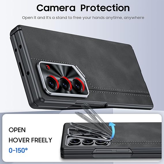  Contact Lens Holder Bearing Protection Integrated Shell Film,Anti-Fall Protective Case For Samsung Galaxy Z Fold 6