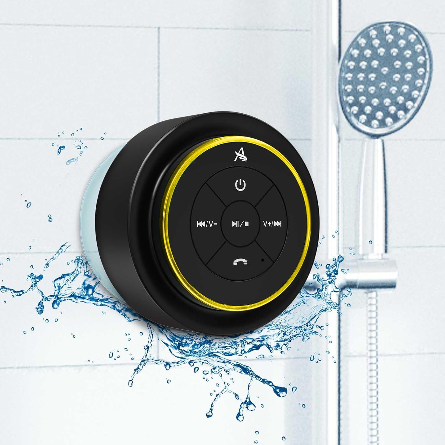 XLEADER, Upgraded, Shower Speaker, Certified IPX7 Waterproof Bluetooth Wireless Speaker with Suction Cup for Bathroom, Built-in Mic, Crystal Sound&Rich Bass,up to 12H Playtime, Ideal Electronic Gifts