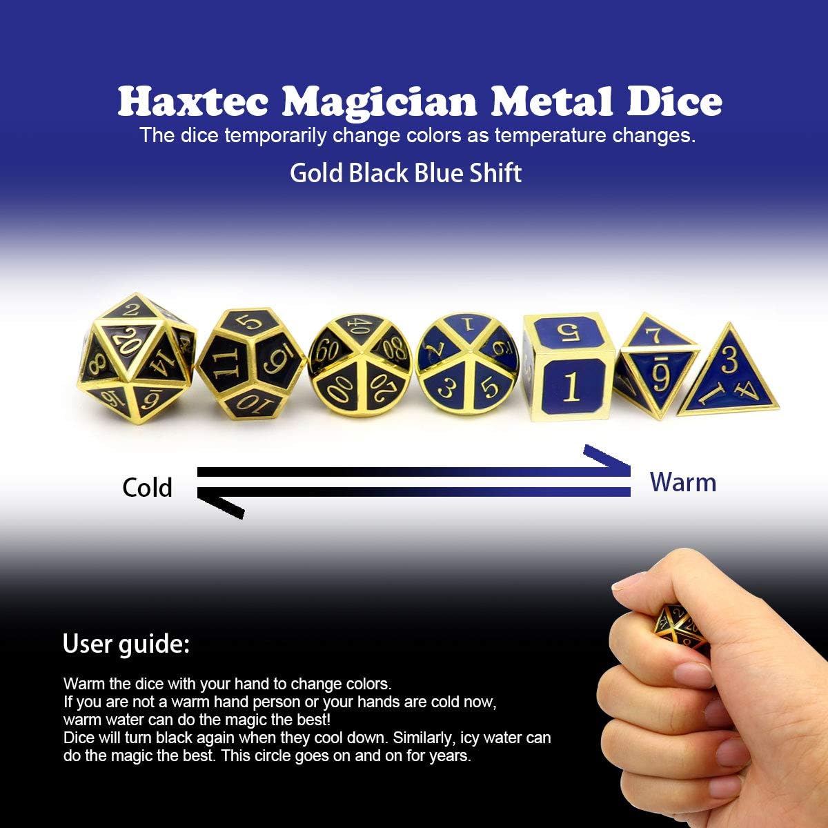 Haxtec Bloodstained Metal DND Dice Set Antique Iron Blood Metal D&D Dice Set Dragon Scale with Leather Dice Bag Bloodsplattered Metal Polyhedral Dice for Dungeons and Dragons TTRPG Gifts