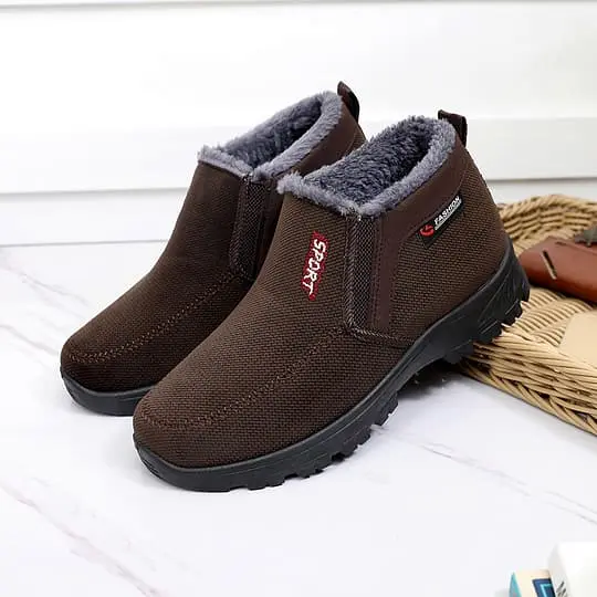 (⏰CLEARANCE SALE 70% OFF) Men's 2024 Winter New Waterproof And Non-Slip Slip-On Warm Cotton Shoes Correction Ankle Support Wide Toe Arch Support Sports Shoes