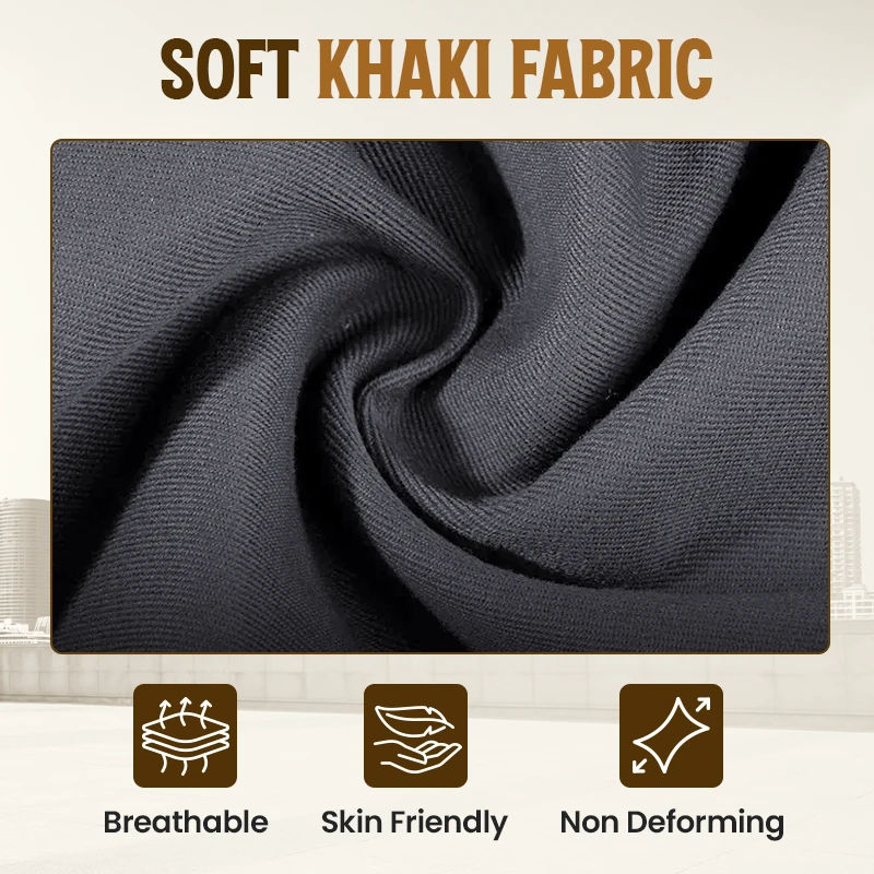 GlideActive - Men's Active Khaki Pants With Expandable Waistband