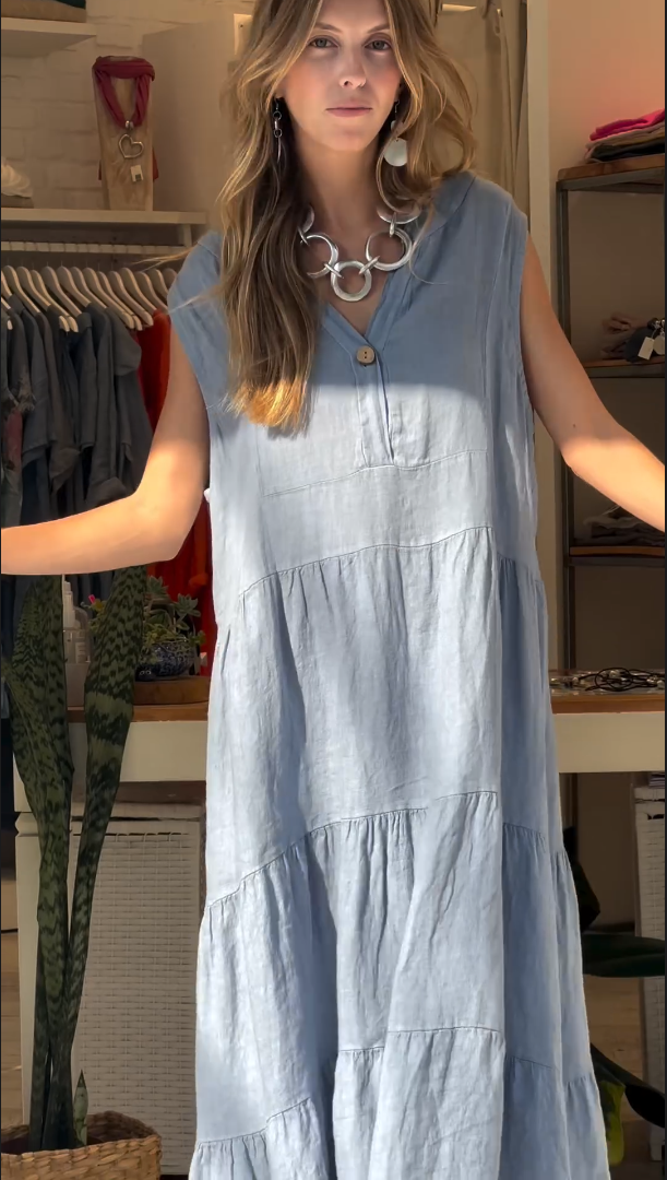 Women's Cotton linen casual dress