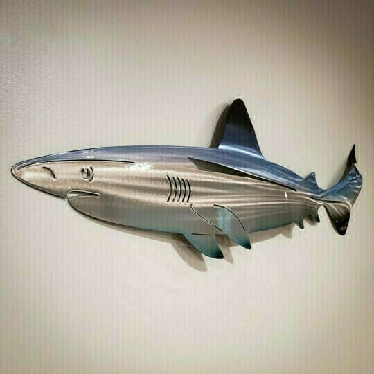 49% OFF -  Metal Shark Art Wall Decor
