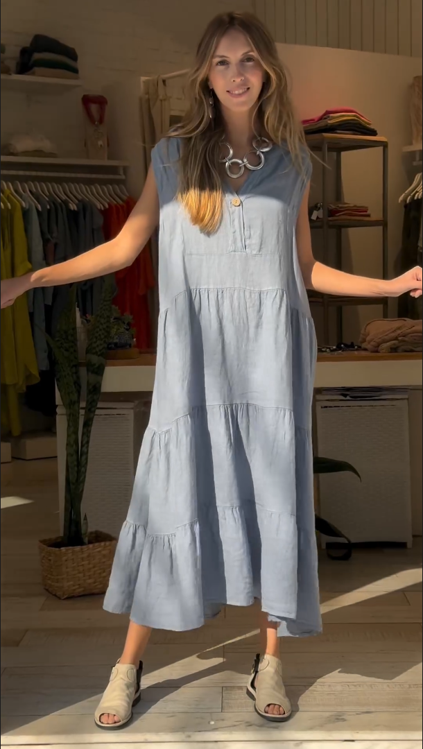 Women's Cotton linen casual dress